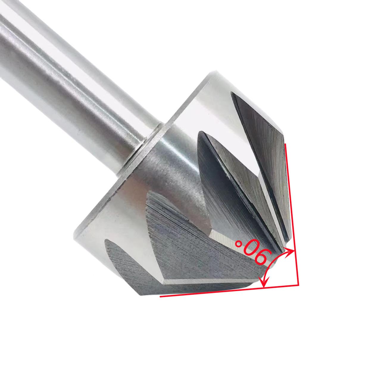 1 szt. Wiertło stożkowe 6-50 mm HSS 6/8 Flet 90 stopni Wiertło stożkowe do fazowania Wiertło do metalu Wiertło do fazowania drewna, stali, aluminium, metalu, plastiku(45mm(90 degrees))