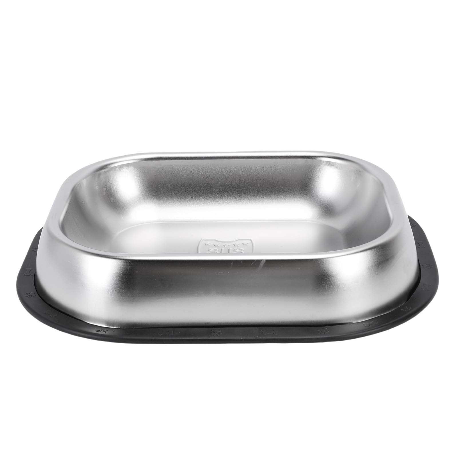 HEEPDD Stainless Steel Dog Food Dish, Rectangle Pet Bowl with Non Slip Bottom for Cats and Dogs Feeding Large Capacity (S)
