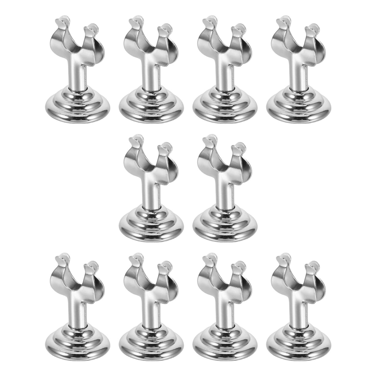 Didiseaon Pince Porte-Étiquette Alimentaire Métal Lot de 10 Clips Inox Forme U Petite Base Argentée pour Présentoirs à Étiquettes de Produits et Vitrines de Magasin