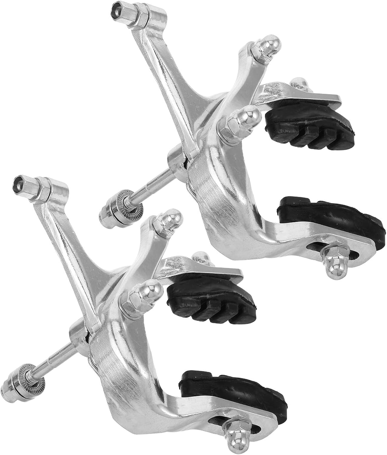 Abaodam 2pcs Front Brake Caliper Bicycle Brake Clamp Aluminum Alloy Compatible with Fixed Gear and Road Bikes for Cycling Replacement