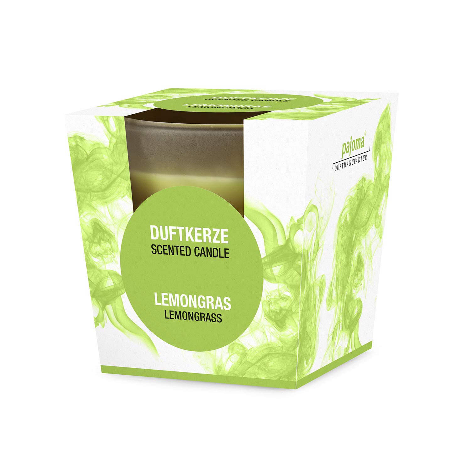 Pajoma Duftkerze Lemongras – 180 G Im Glas Mit Holzdeckel, Ca. 25 Stunden Brenndauer, Stark Duftend