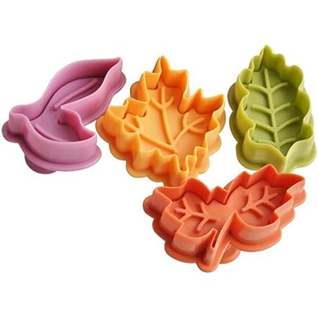 SPHTOEO A set of 4pcs leaf Leaves Set Plunger and Cutter