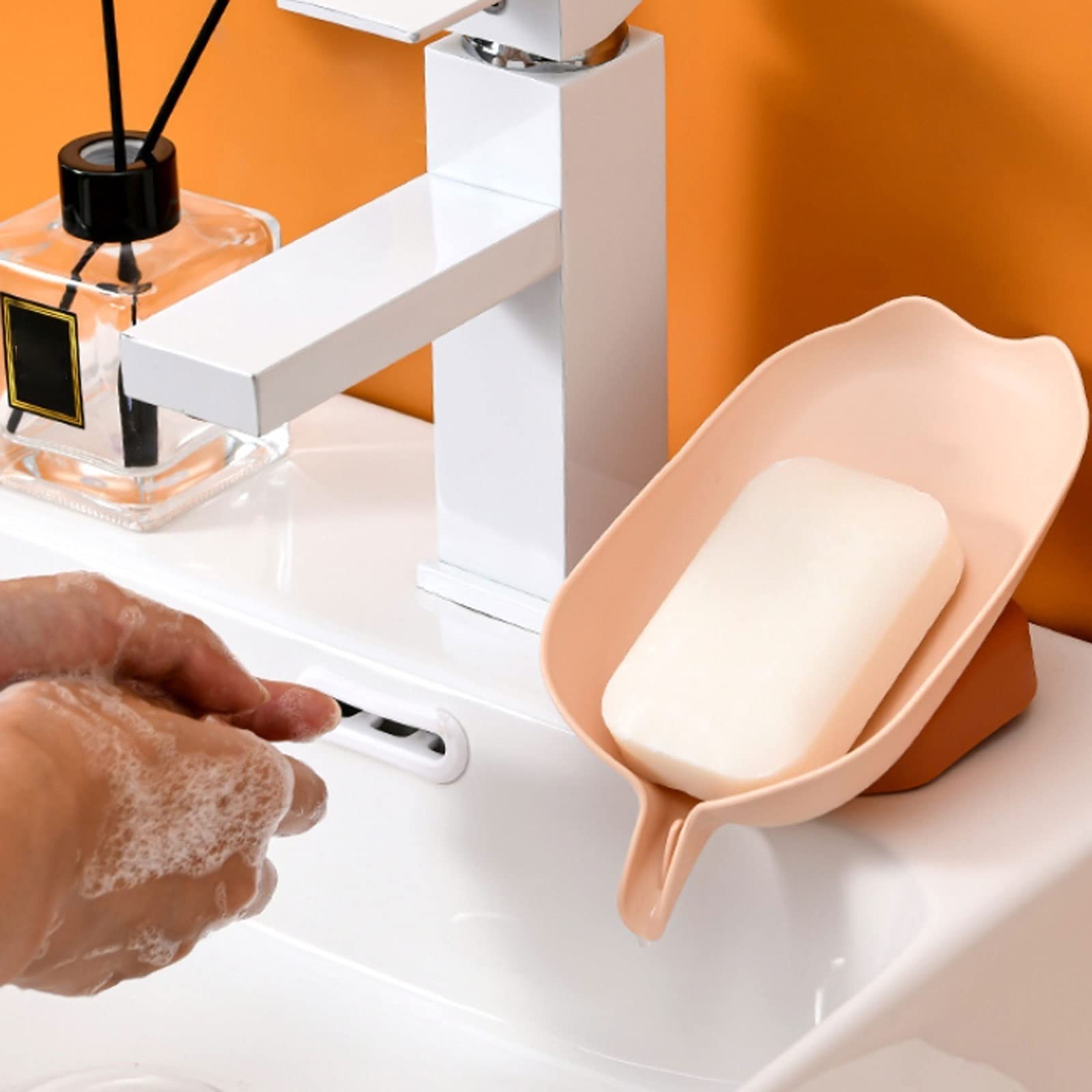 Jabonera con Ventosa para Mesa, de Drenaje rápido y fácil de Limpiar. Adecuada para baño y Cocina.