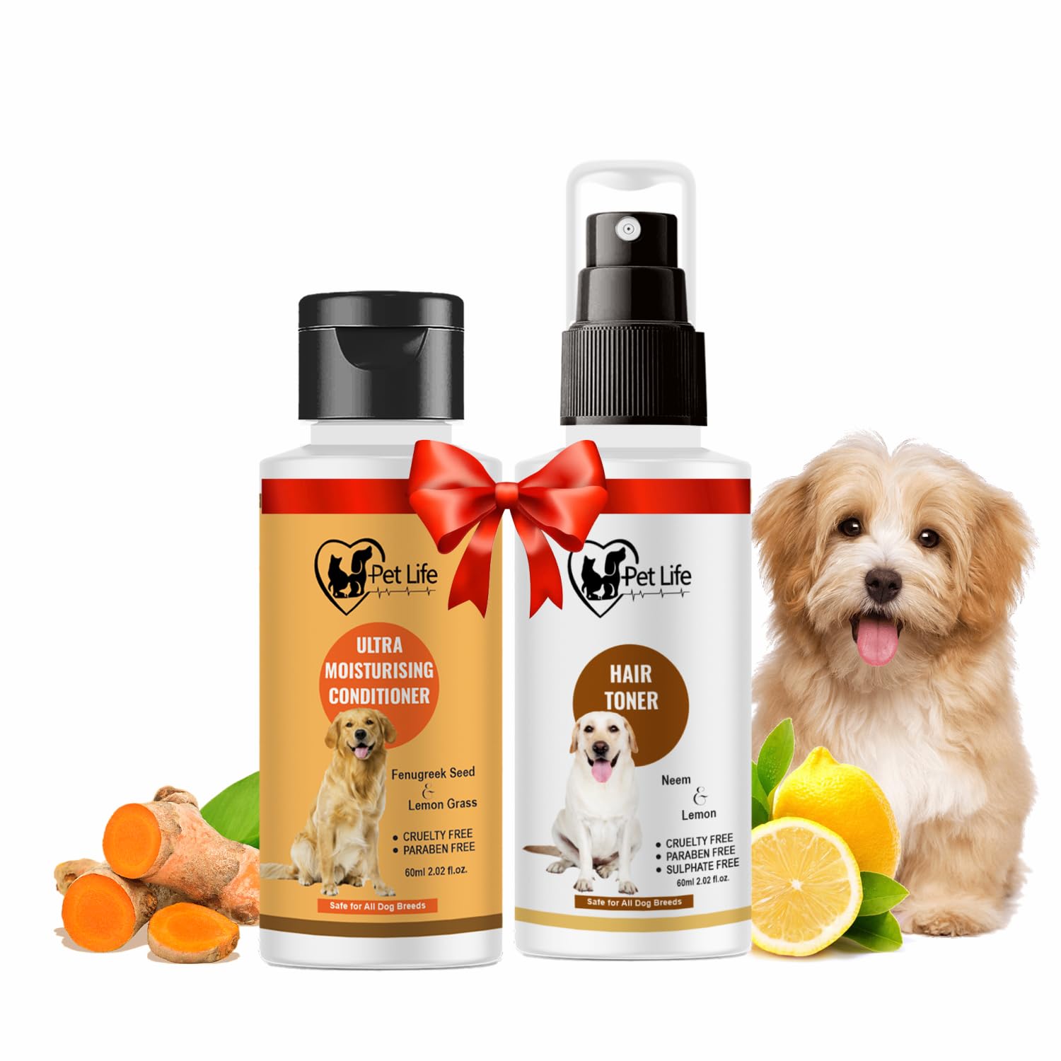 Pet Life Organic Hair Toner Spray 60ml+ Dog Conditioner 60ml | Soft, Silky & Shiny Hair| Help in Hair Fall, Anti Fungal - Hair Toner for German Shepherd, Shih Tzu All Dog Breed (B0CB8NHND3) Amazon Price History, Amazon Price Tracker