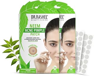 DR.RASHEL Neem Acne Pimple Patch with Salicylic Acid, Hydrocolloid Patches for Zits and Blemishes, 72 Patches Price In India