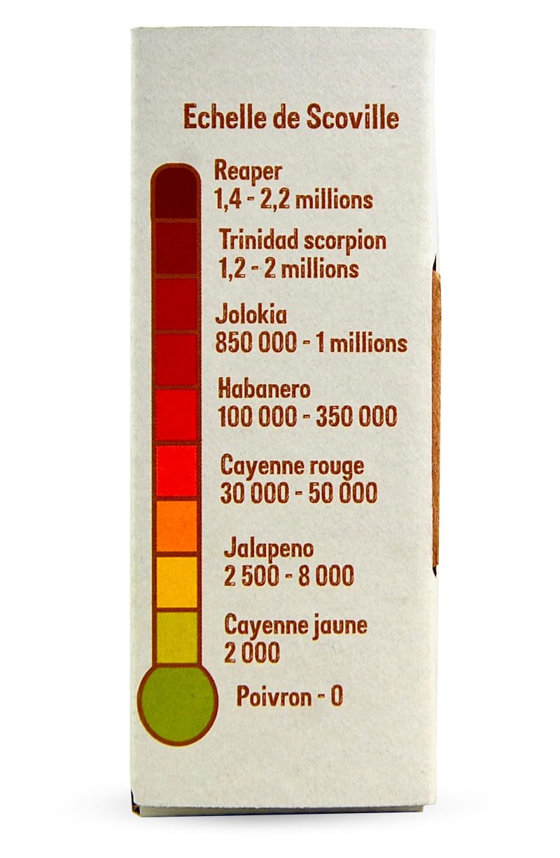 Coffret 6 sauces piquantes artisanales Hellicious – de 8 000 à 1 500 000 sur l’échelle de Scoville – sauce douce et extrême - sauce mangue