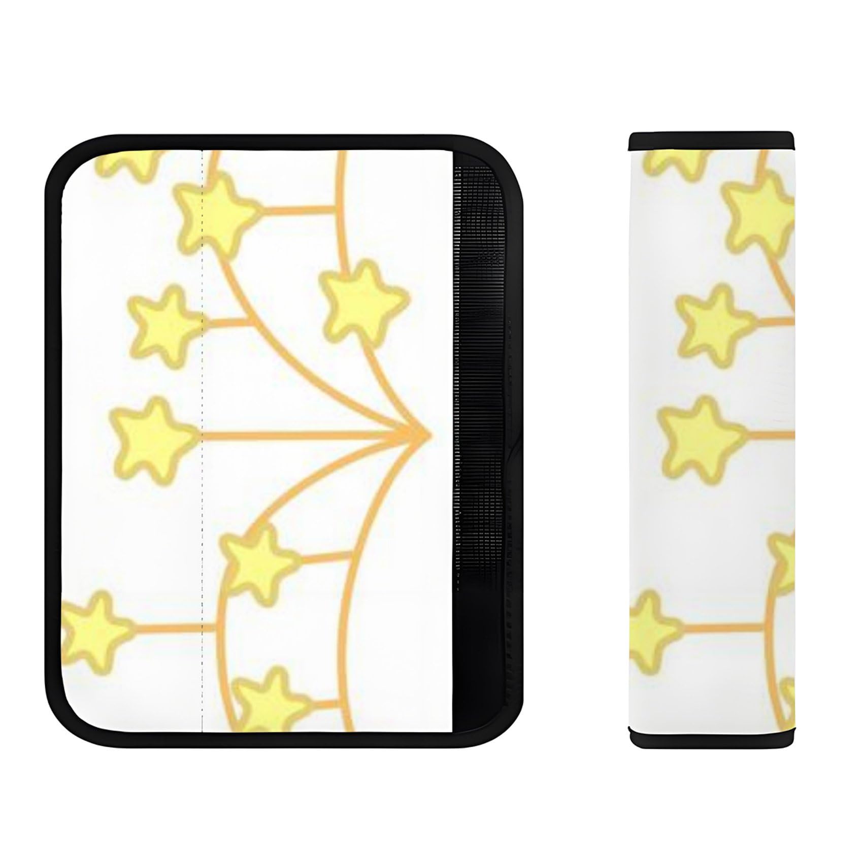 Yellow Star Decoration Seat Belt Pads, Comfortable Seatbelt Covers Seat Belt Accessories All Season Seatbelt Pads General Soft Strap Cover Cover Protector Shoulder Pad