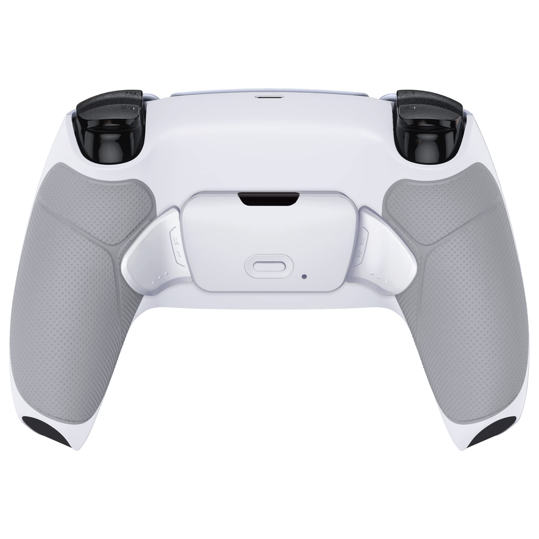 eXtremeRate Rise V3 Remap Kit Programmabile per ps5 Controller BDM-030/040/050,Tasti Aggiuntivi Palette Back Button Cover Grip Gomma Paddles Posteriori per ps5 Joystick-Bianco Grigio