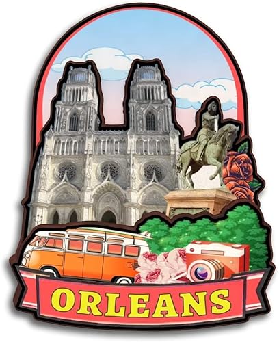 Miniatura 13 de Blois Centre-Val de Loire Francia - Imán de madera para nevera, colección 3D, hecho a mano, viajes, ciudad, recuerdos, nevera, regalo