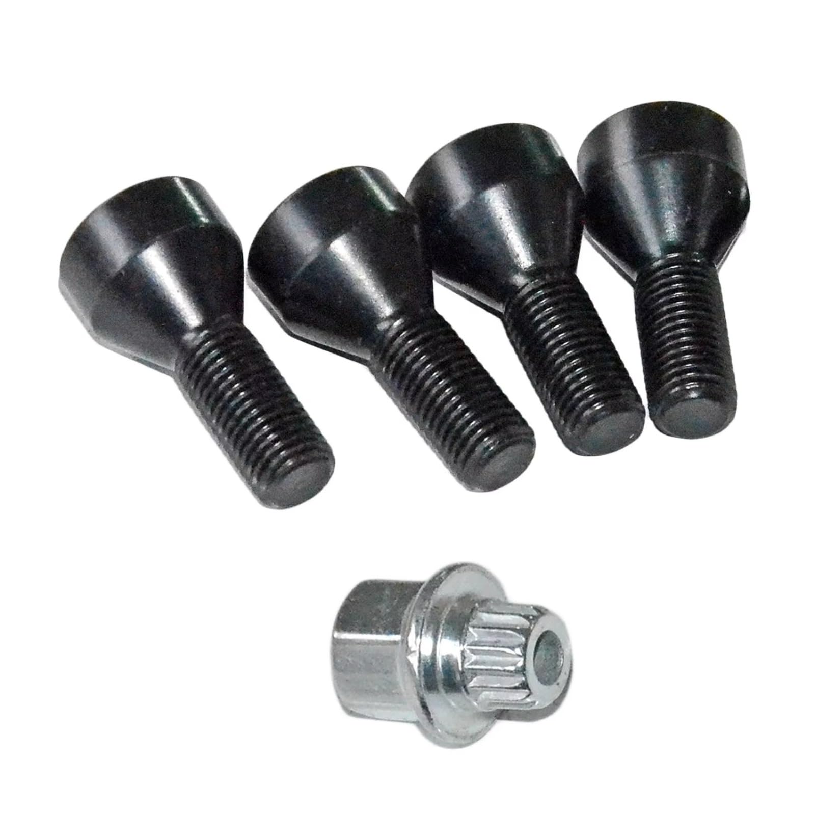 Bulloni Ruote Set Bulloni Antifurto Ruote Auto Neri Parti 36136786419 Compatibile Con BMW Per 323i 1998-2000 Per 325Ci 2001-2006 Per 328i 1996-2000.