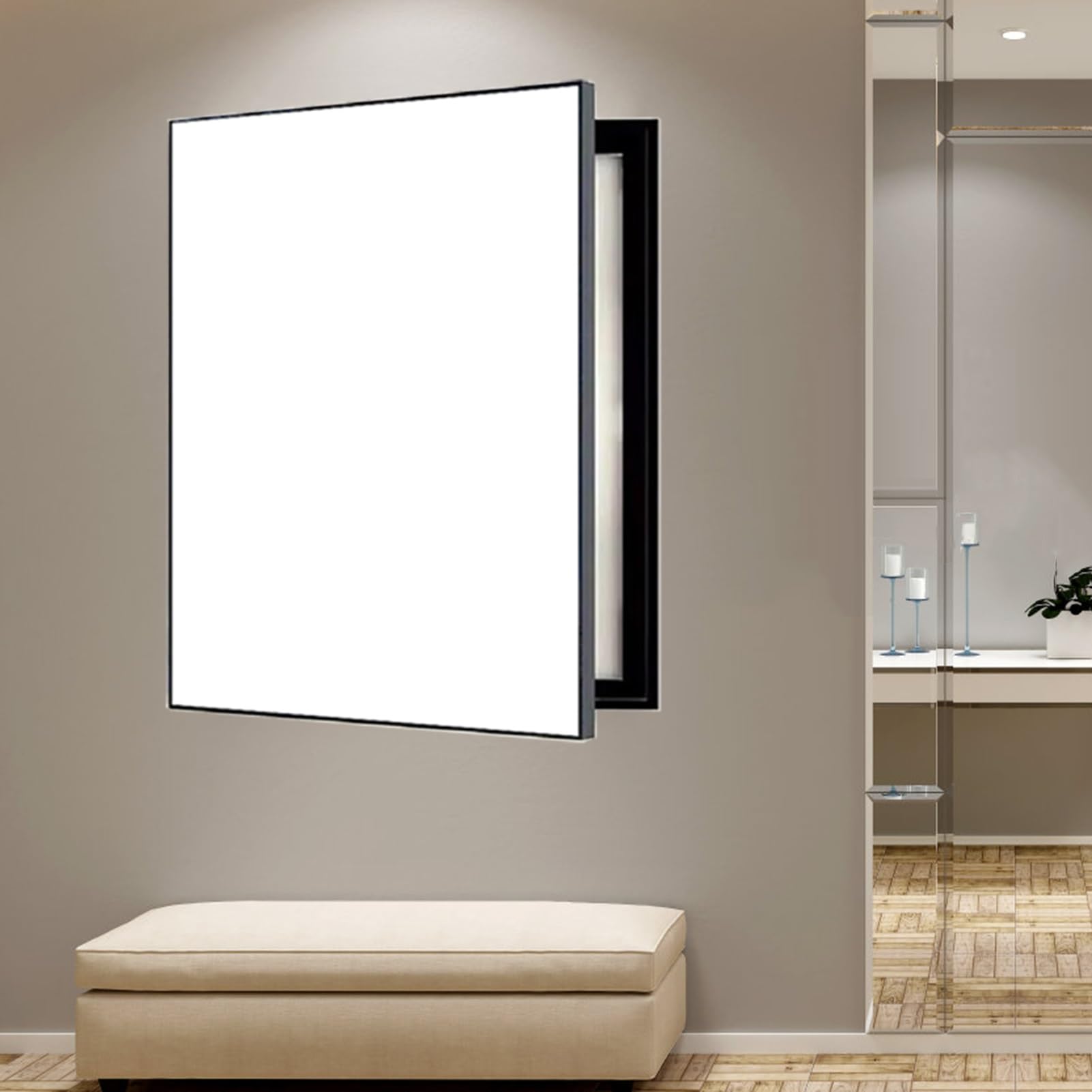 Copri Quadro Elettrico Copertura del Pannello Elettrico con Schermo Monocolore, Coperchio Protettivo della Scatola dei Fusibili Rettangolare, Parete Decorativa, Coperchio della Scatola dell'interrutto