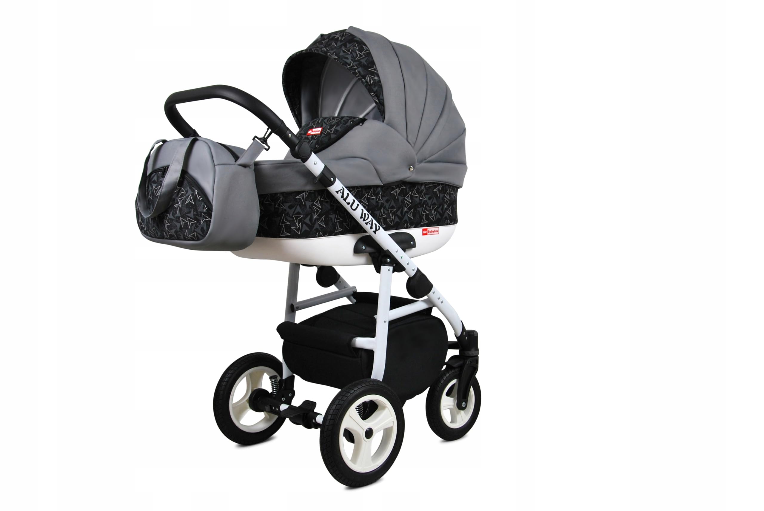 BabyLux® Carrito de Bebé Sistema de Viaje Set 3 en 1 - Alu Way - incl. Capazo, Silla de Paseo, Silla Coche - Cochecito - con Bolso cambiador, Cubierta para la lluvia, Mosquitera etc.
