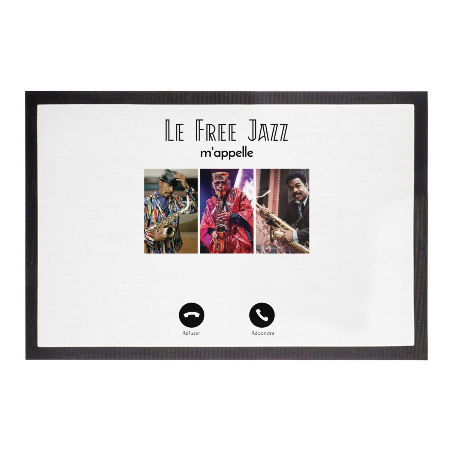 Paillasson Blanc Musique Passion Idée Cadeau Originale