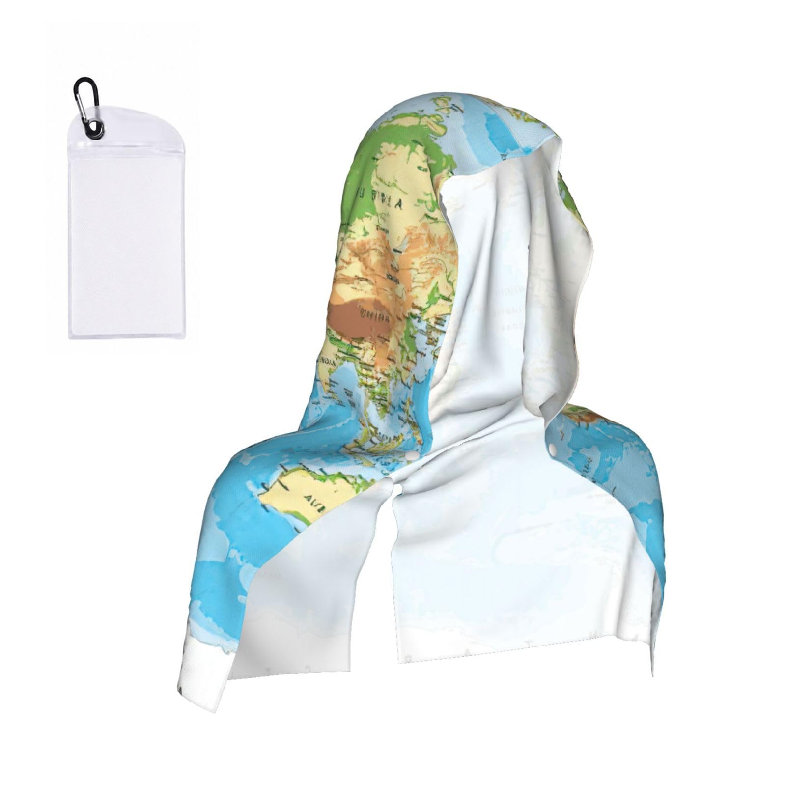 ZYJHYY World Map Print Unisex Swimming Towel Practical Camping Towel Skin-Friendly Cooling Towel For Workout Training
