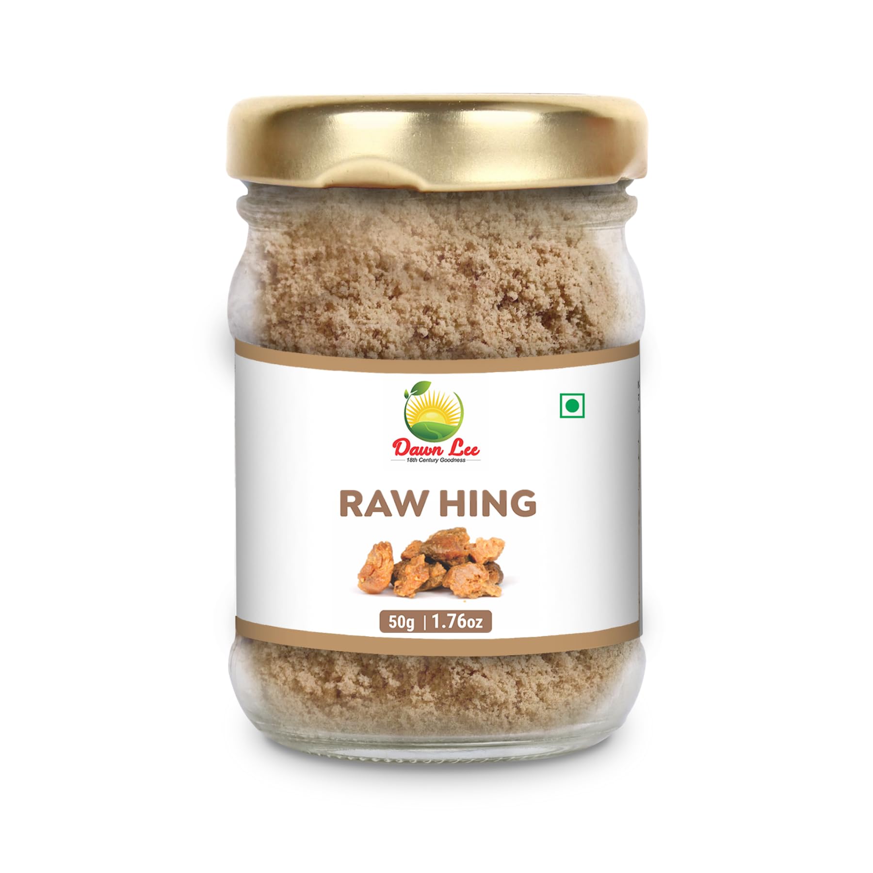 Dawn Lee Pure Hing Powder 50g | 18th Century Goodness | Gluten-Free Asafoetida with Gum Arabic | High Potency Natural Digestive Spice | No Atta, No Maida | Ayurvedic Hing for Gut Health & Flavor