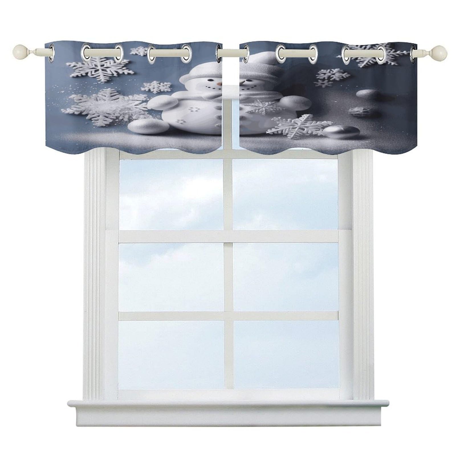 Cortinas opacas con bolsillo decorativas y cortas para ventanas de baño