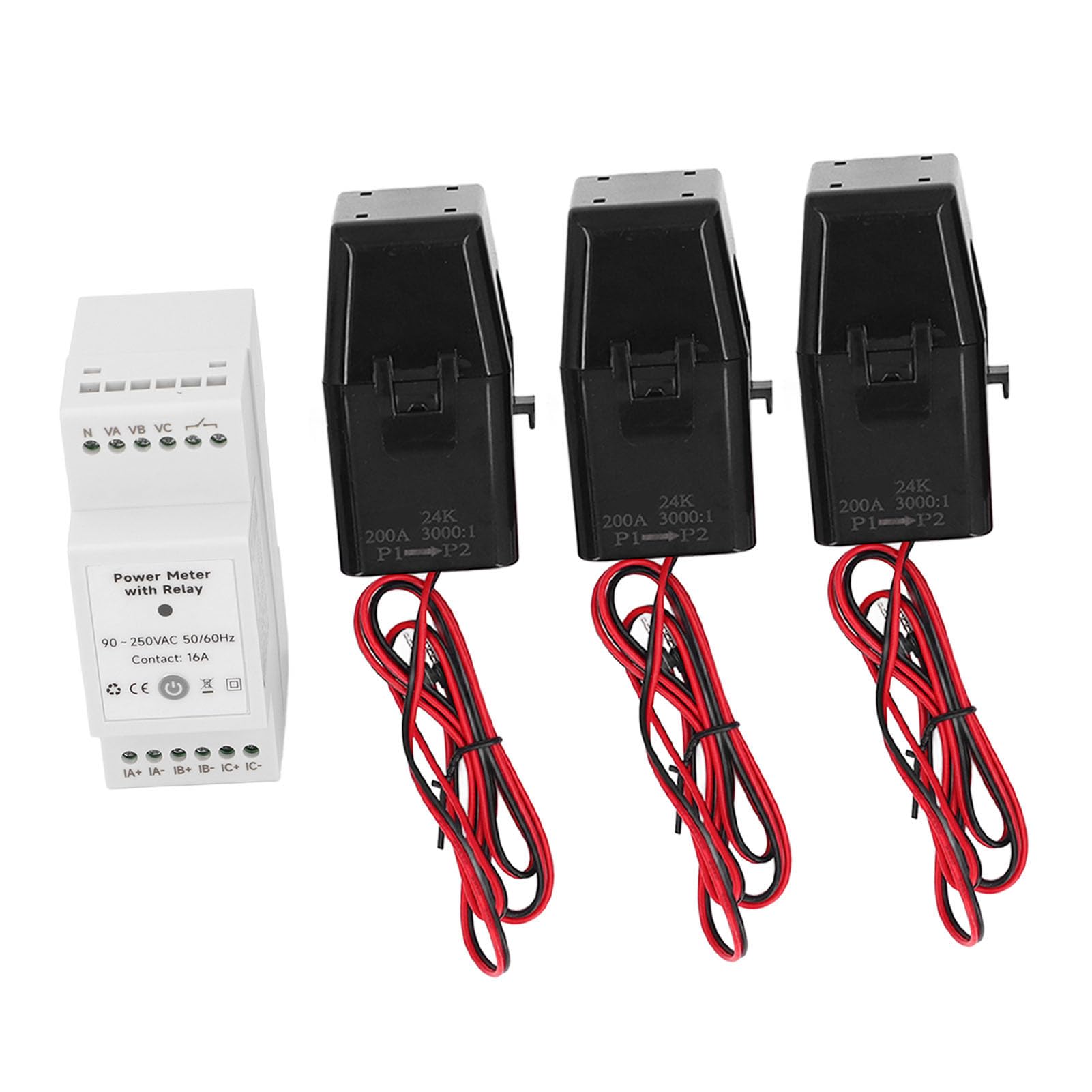 Licznik Energii WiFi 3-fazowy, 4-przewodowy, Dwukierunkowy Miernik Mocy KWh, Monitor Systemu Fotowoltaicznego, AC90-250VAC, Obsługiwana Aplikacja Smart Life, Monitorowanie w