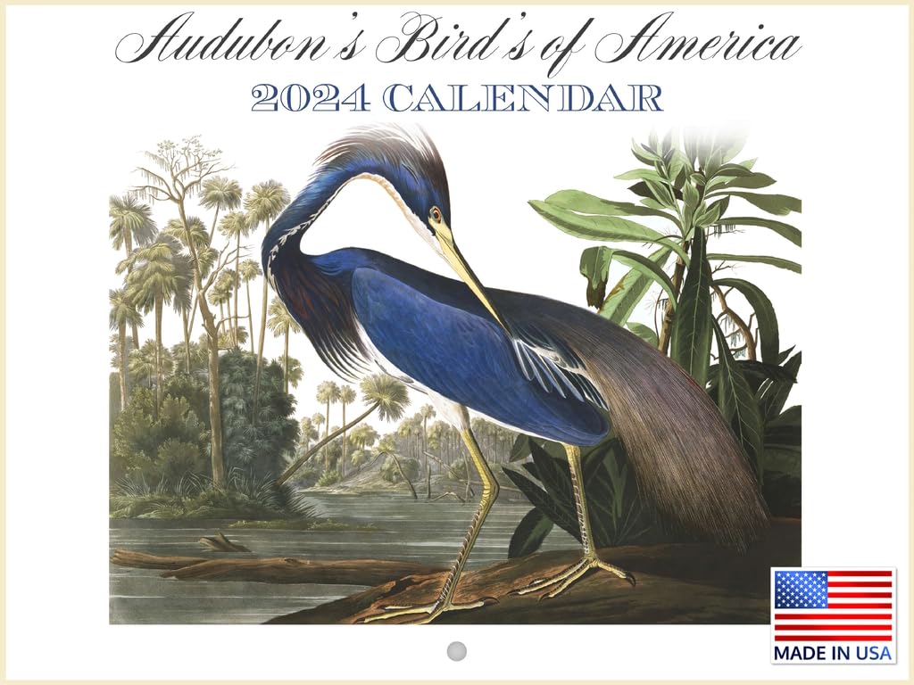 John James Audubon Birds of America Calendar 2025 Monthly Wall Calender 12 Month | American Made In The USA