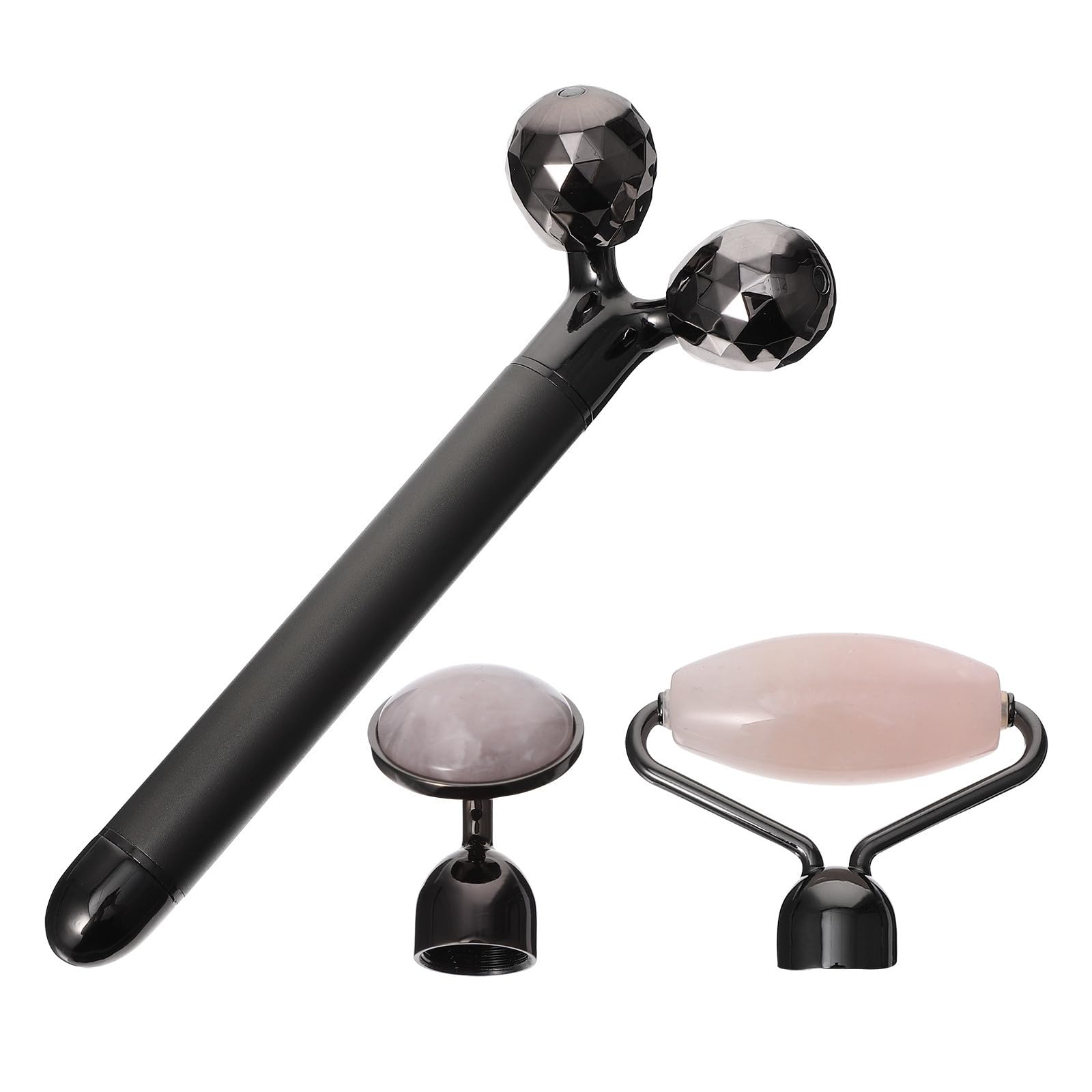 Masajeador Facial de Jade, Eléctrico, Negro para Mujer