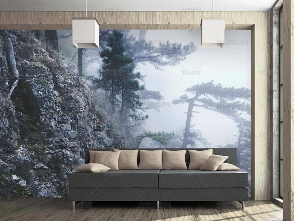 Papier peint intissé paysage forestier pour salon et chambre - 2