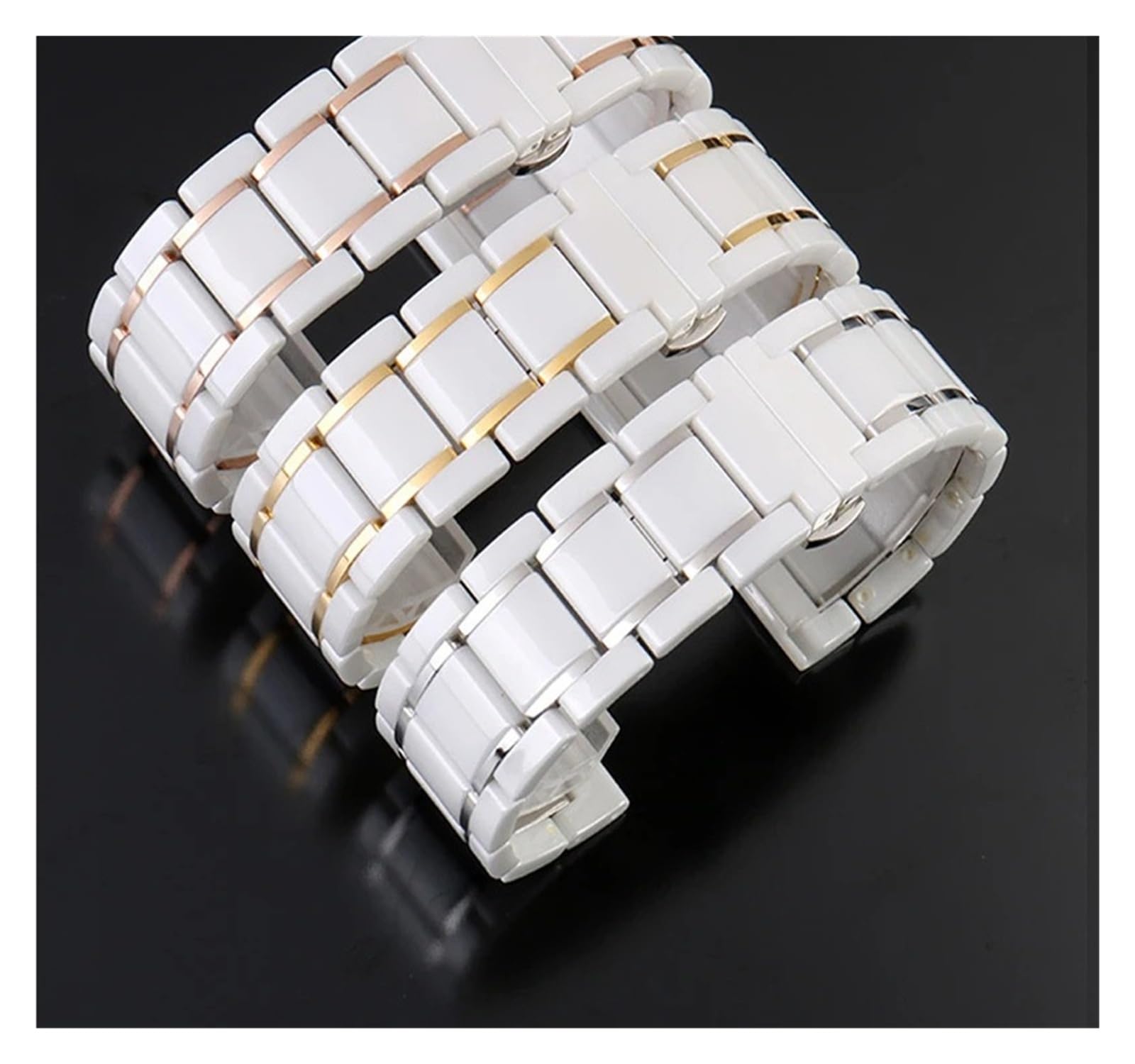 HuanJ Cinturino in ceramica for orologi da 14 mm, 15, 16, 17, 18, 20, 22, cinturino for orologio polso alla moda donna e uomo