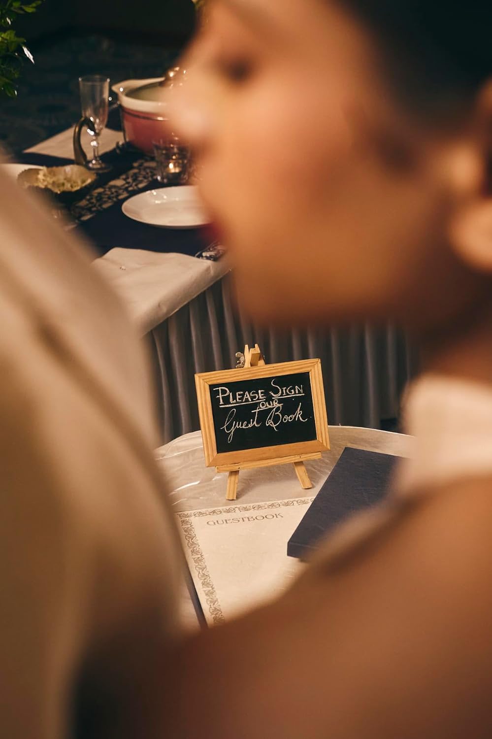 Premium Wedding Guestbook | Our Large 12x12 White Silk Guest Book with Silver Lotus Foil | Designed to Honor Love, Celebration and Remembrance