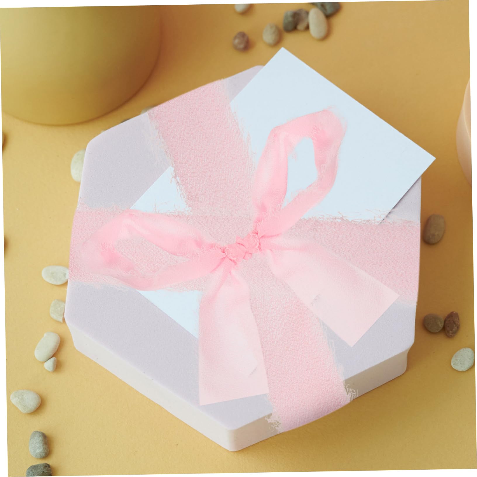 8rotoli Ribbons Chiffon Frange Per Decorazioni Per Bouquet e Matrimoni Colori Latte e e Resistente e Chic