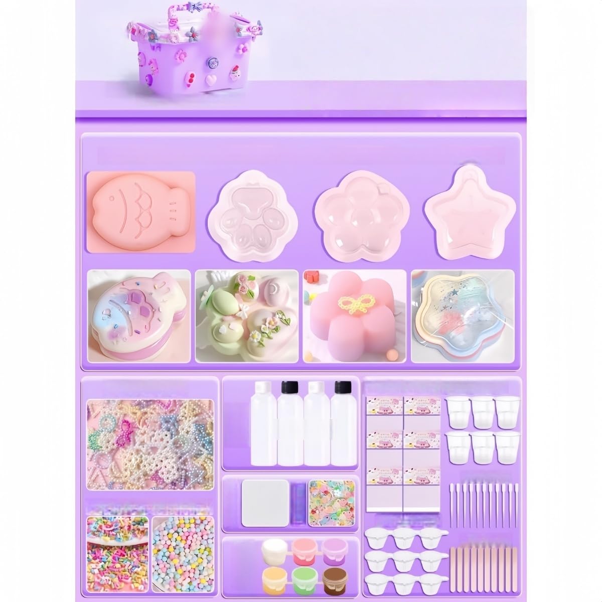 Amazon | Mudfuio スクイーズ DIY キット 手作り 樹脂 型 付き