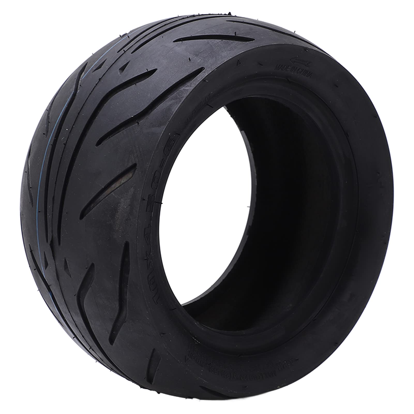 Alomejor Pneus sans Chambre de Scooter électrique, Remplacement de Pneu en Caoutchouc de Vélo électrique de 10 Pouces pour 10x4.50 6