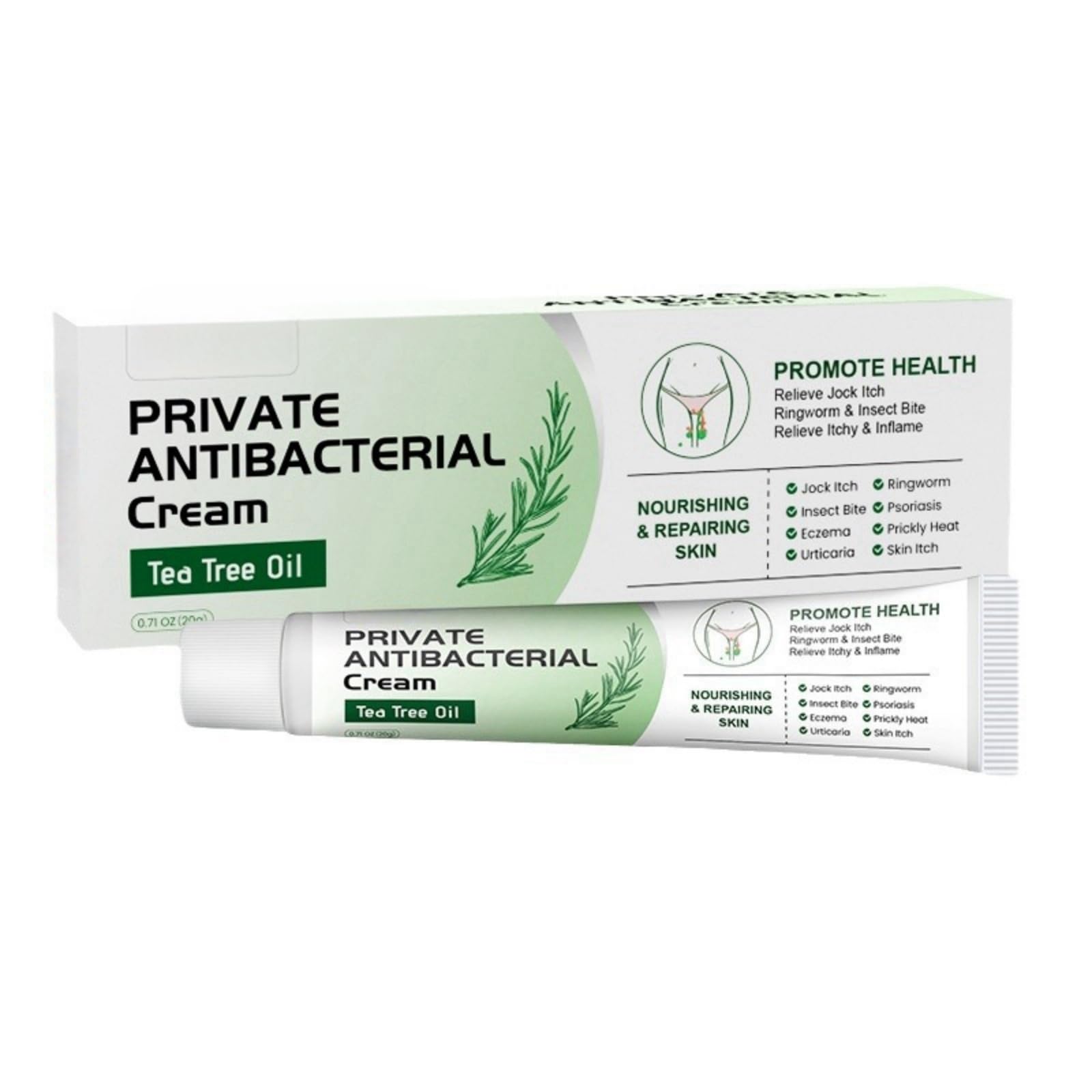 NOVOLANPrivate Antibacterial Cream 20g, Gentle Body Care Antibacterial Cream for Soothing Itch Relief, Alleviates Body Discomfort, Provides Clean & Fresh Care, Non-Irritating Formula to Combat Odor