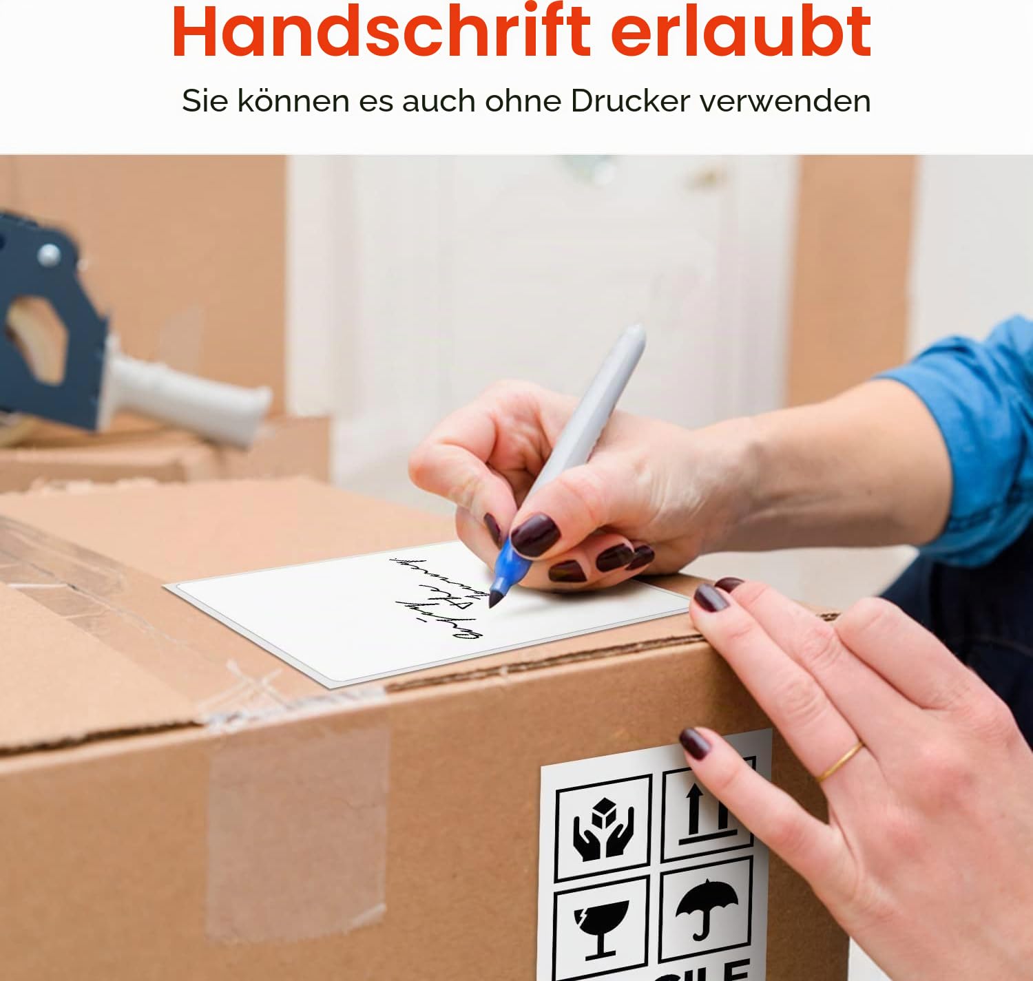 MUNBYN Versandaufkleber 4×6 DHL Etiketten (500 Stück 10.2 x 15.2 cm) Thermopapier Versandetiketten für MUNBYN, Phomemo, Polono Labeldrucker 4XL Wasserfester Etiketten Papier, BPA/BPS-frei