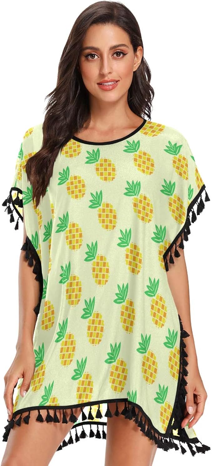 Pineapple beach cover up Clearance