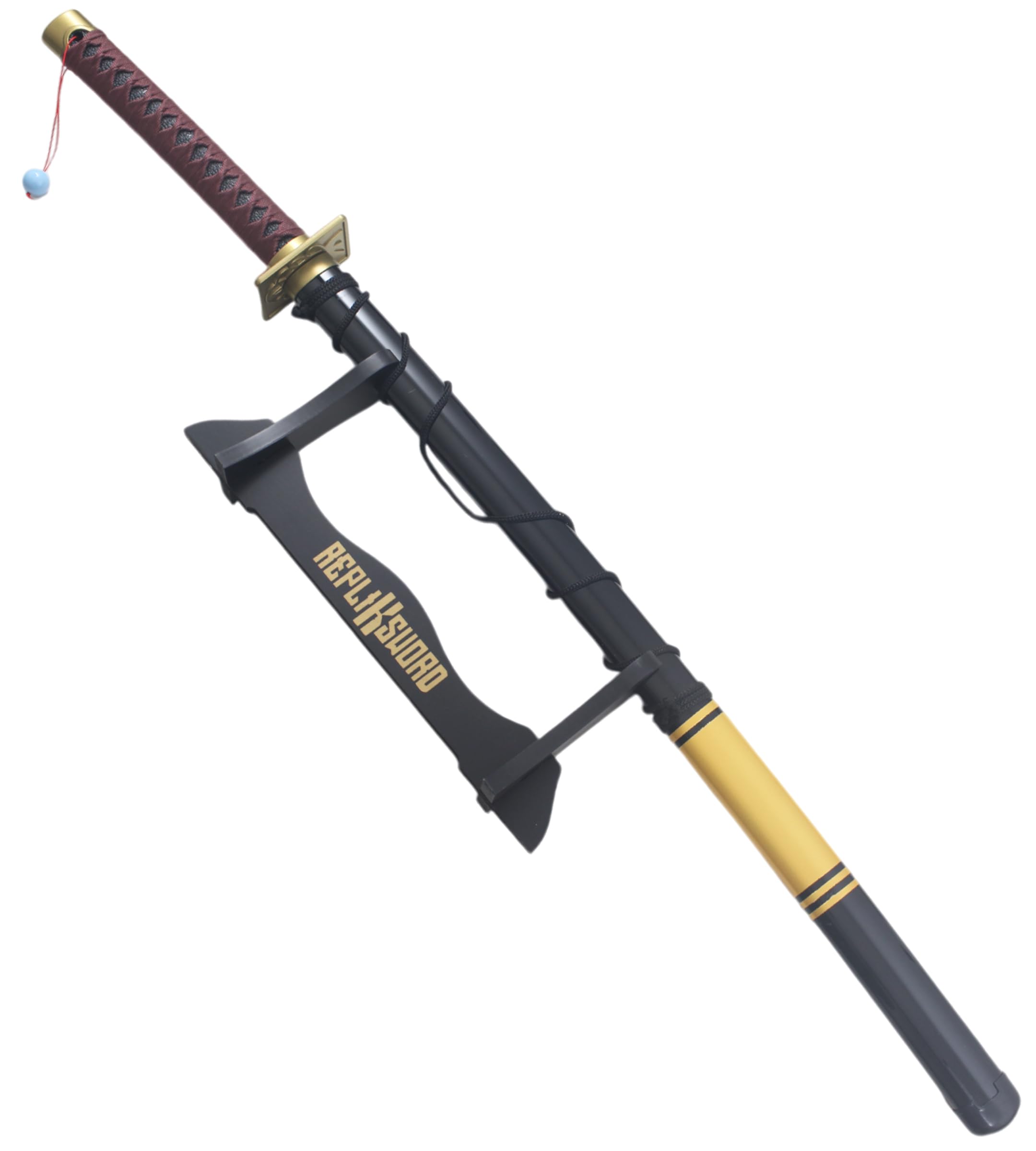 REPLIKSWORD Moi, Quand Je Me Reincarne en Slime Katana en Bois Lame en Bois Katana Rimuru Tempest's Sabre Epee Cosplay + Presentoir en Bois Inclus Moi Quand Je Me Reincarne en Slime Katana