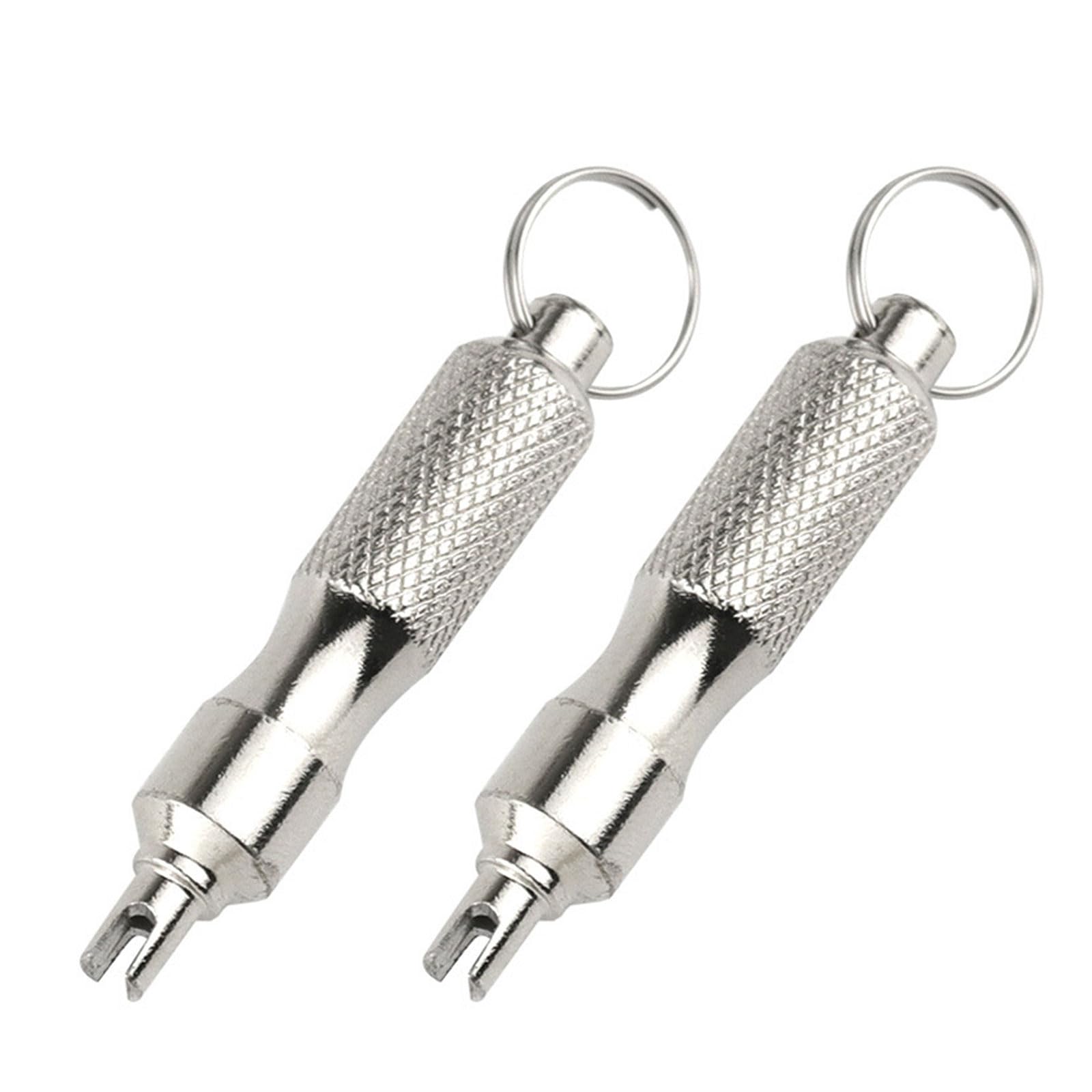 Hdoytxxm Multicolor 2Pcs Stainless Steels Tire Valves Wrench With Keyring Repair Screwdriver Bike For Car Motorcycle Tightening Part