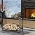 IRONMAX 36 Inch Firewood Rack, Indoor/Outdoor Fireplace Wood Storage Stand with Fireplace Tools Set & Kindling Holder, Heavy Duty Fire Log Stacker Holder for Stove Fire Pit