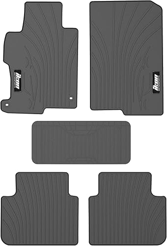 IKON MOTORSPORTS, Alfombrillas de ajuste personalizado compatibles con Honda Accord Sedan 2013-2017 de 4 puertas, goma de látex grisgris, resistente