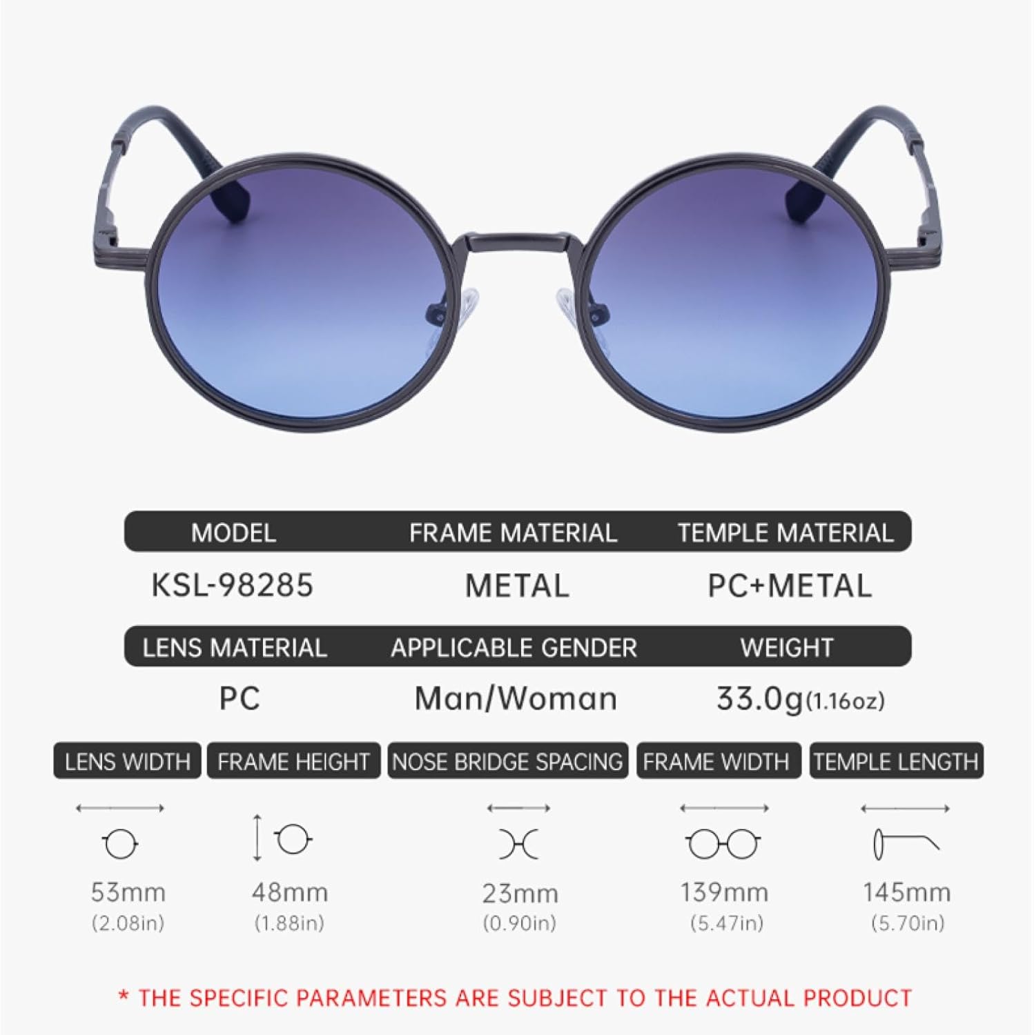 Punk Round Sunglasses for Women Men Luxury Trendy Metal Frame Steampunk Uv400