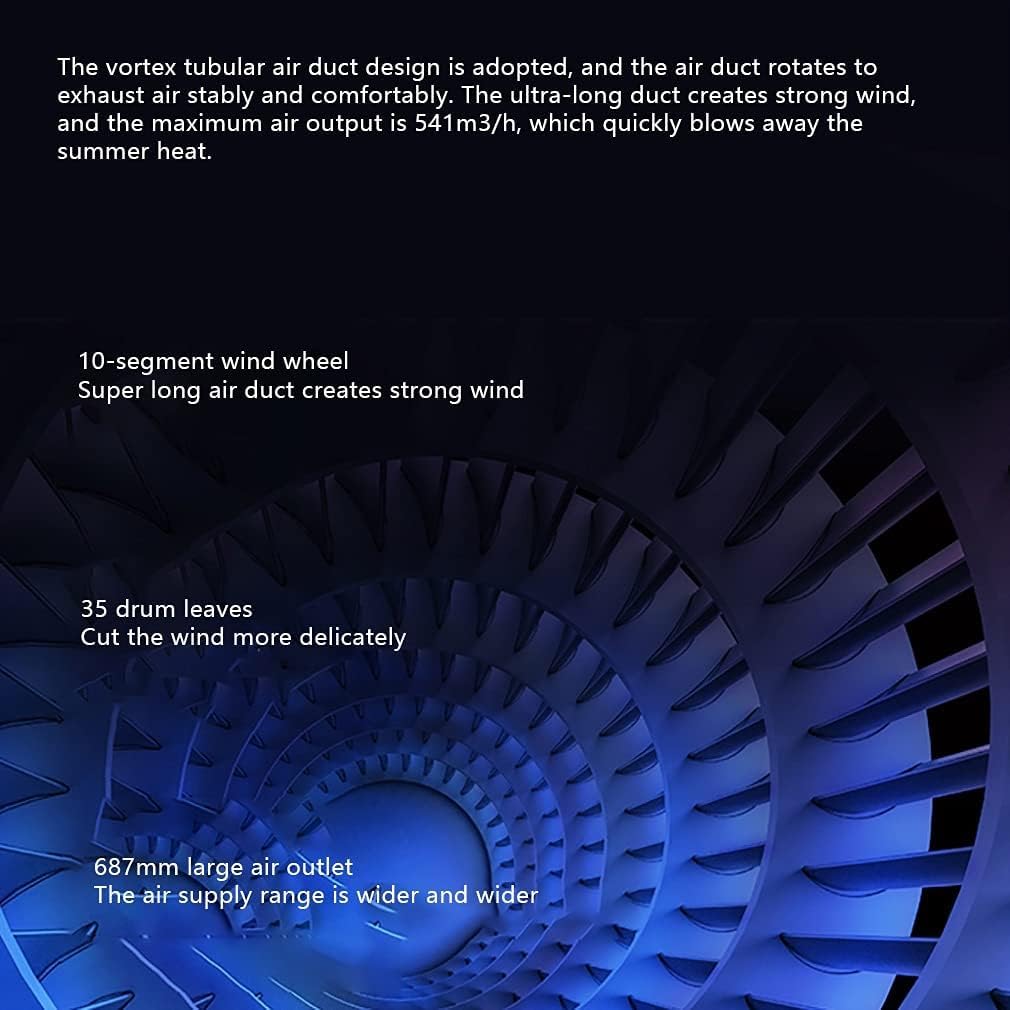 Ventilatore a torre oscillante a 9 velocità con purificatore d'aria, ventola di raffreddamento intelligente per casa e ufficio, timer di 8 ore, design silenzioso senza lama, ideale per camere da letto