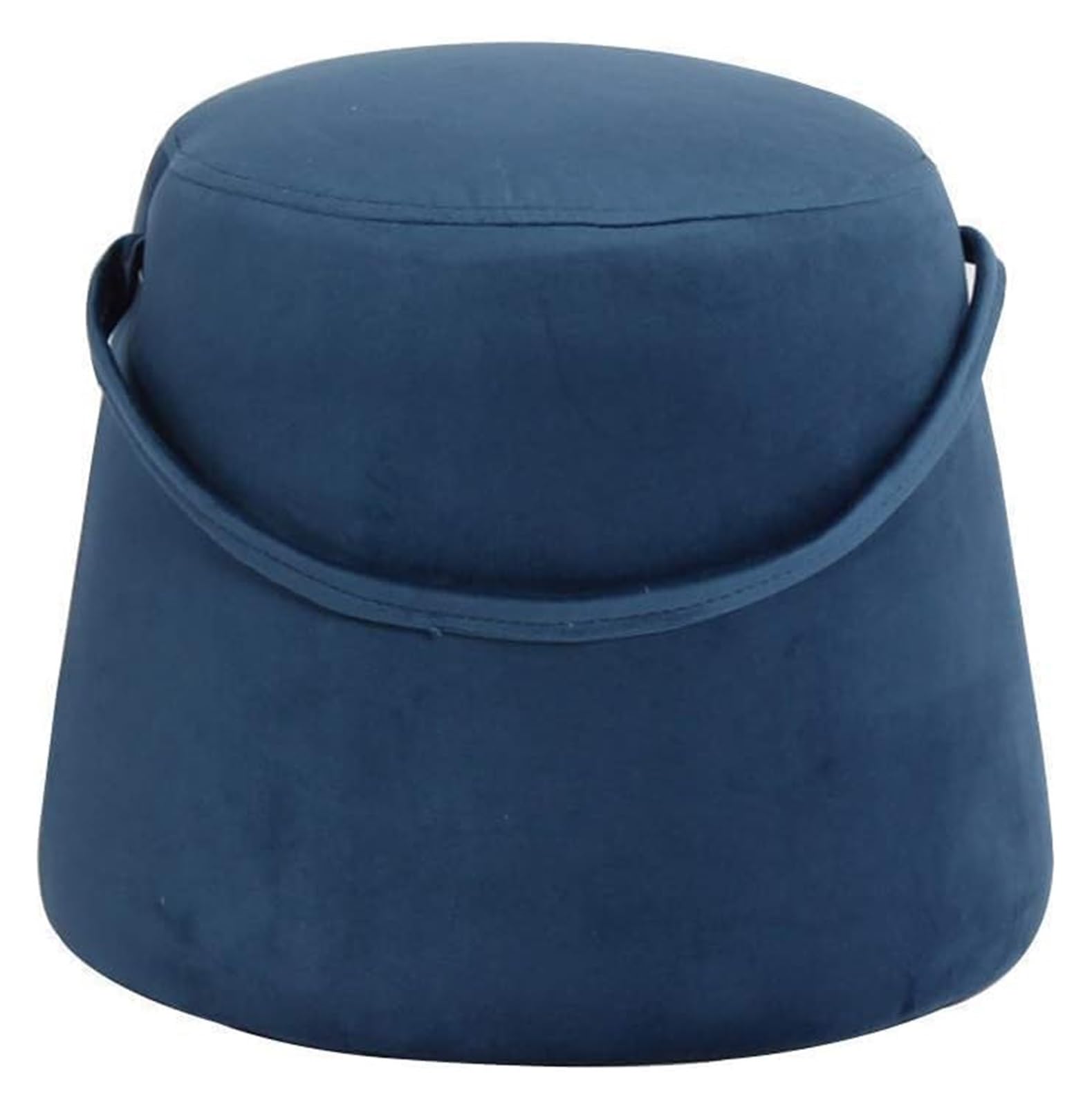 Repose-pieds pouf en velours rose avec poignée pratique pour salon
