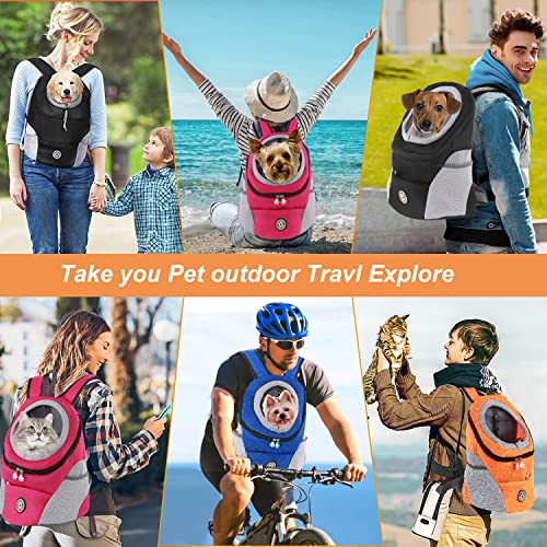 M MUNCASO Hundetrage-Rucksack Welpentasche Kleine Haustier-Fronttasche mit Atmungsaktivem, Head-Out-Design, Wasserdichter Boden für Reisen, Outdoor, Wandern