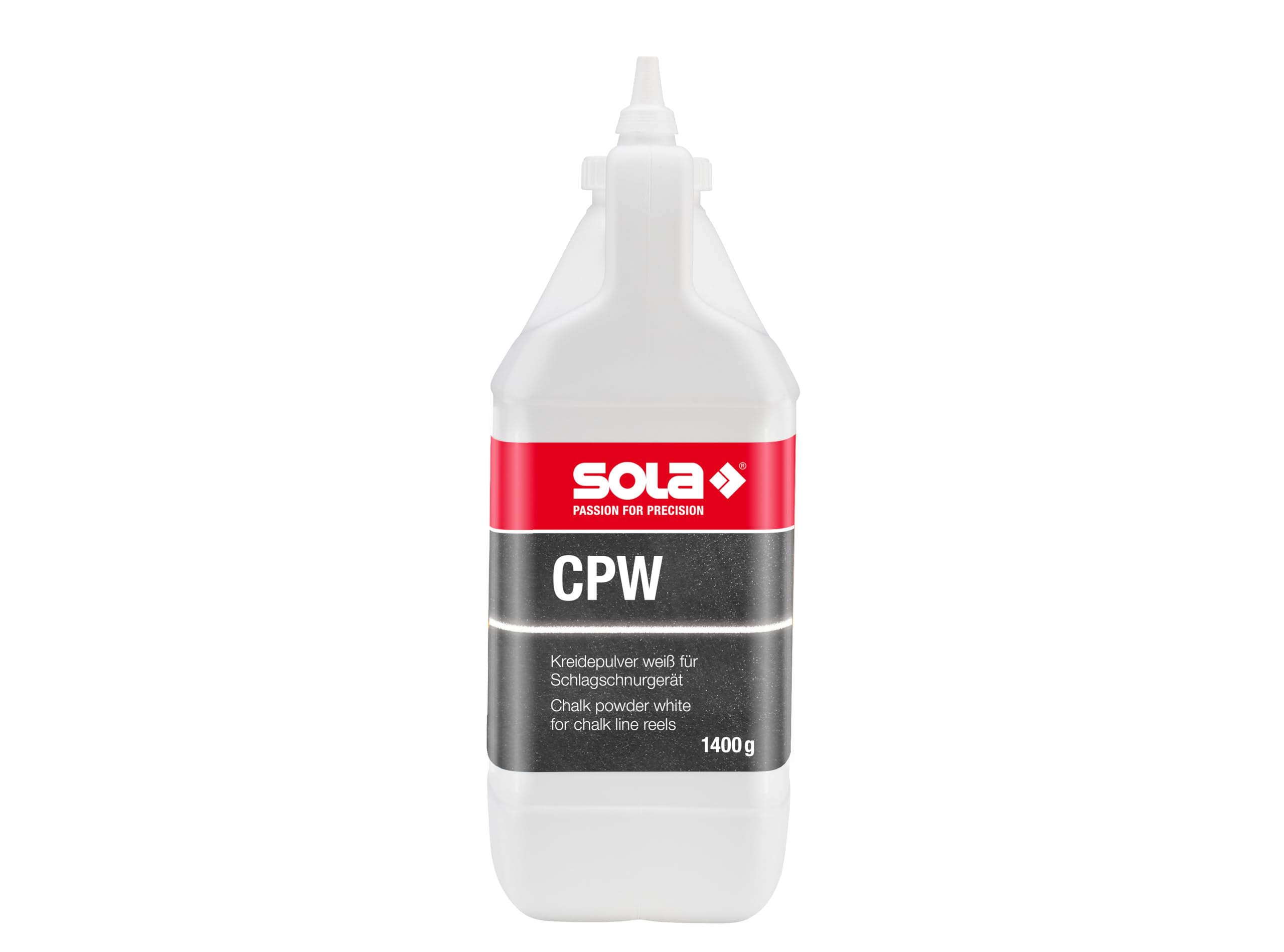 SOLA CPW - Tiza blanca para cuerda de impacto (capacidad de 1400 g, tinta blanca, repuesto para cuerda de impacto, muy visible en superficies oscuras, buenas propiedades adhesivas, fácil de lavar)