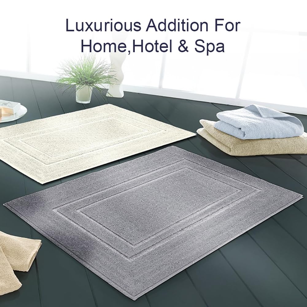 Makooz 2 Cotton Banded Bath Mats, Not Bathroom Rug, 50x70 CM 100% Ring Spun Cotton, Machine Washable, Ultra Soft - Image 4
