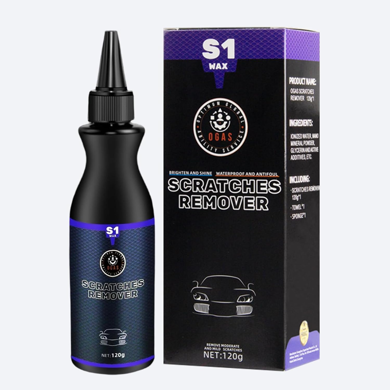 2026 New Upgraded Car Scratch Remover, Scratch and Swirl Remover for Vehicle Blemishes, Non-Toxic Paint Scratch Repair, Polishing and Waxing Kit, Suitable for All Car Models