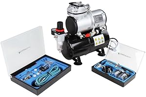 TimberTech Airbrush Compressor and Airbrushes ABPST06