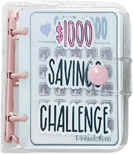 Carpeta de ahorros de $1000 Desafío de ahorro reutilizable libro de presupuesto con sobres de efectivo cubierta esmerilada Organizador de dinero