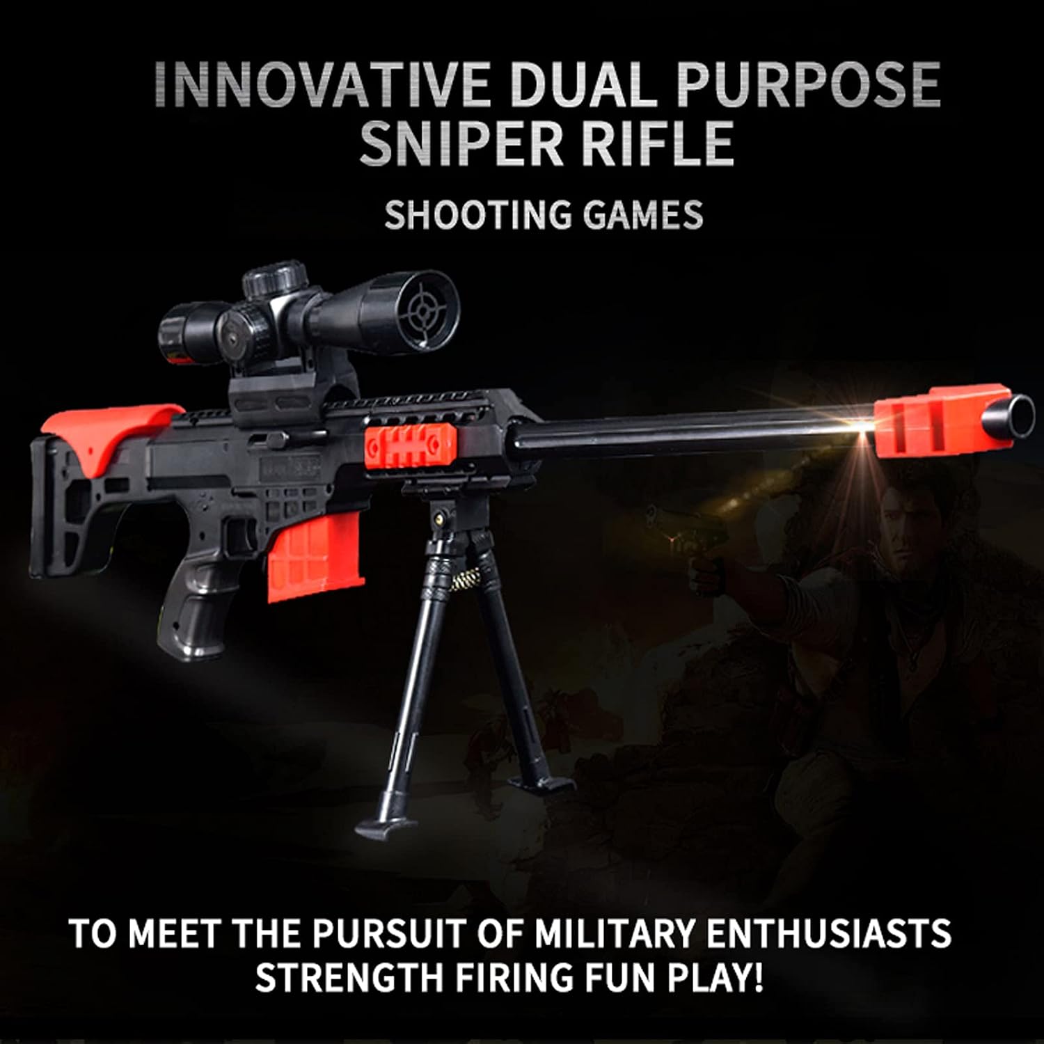 Toy Gun Barrett Sniper Rifle with Scope Realistic Barrel Look Real ...