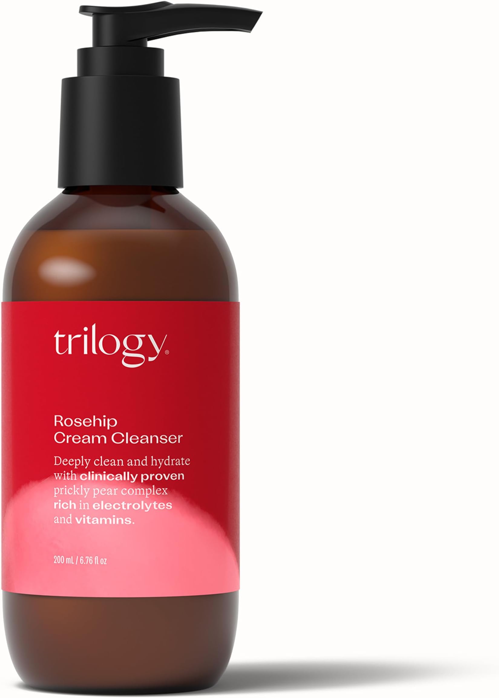 Rosehip Cream Cleanser, Hydrating Facial Cleanser with Prickly Pear Complex, 6.76 fl oz