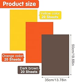 NEBURORA Fall Tissue Paper for Gift Bags 60 Sheets Autumn Gift Wrap Paper 3 Fall Colors for Thanksgiving\'s Day Harvest Birthday Halloween Theme Party Decoration Gift Packaging