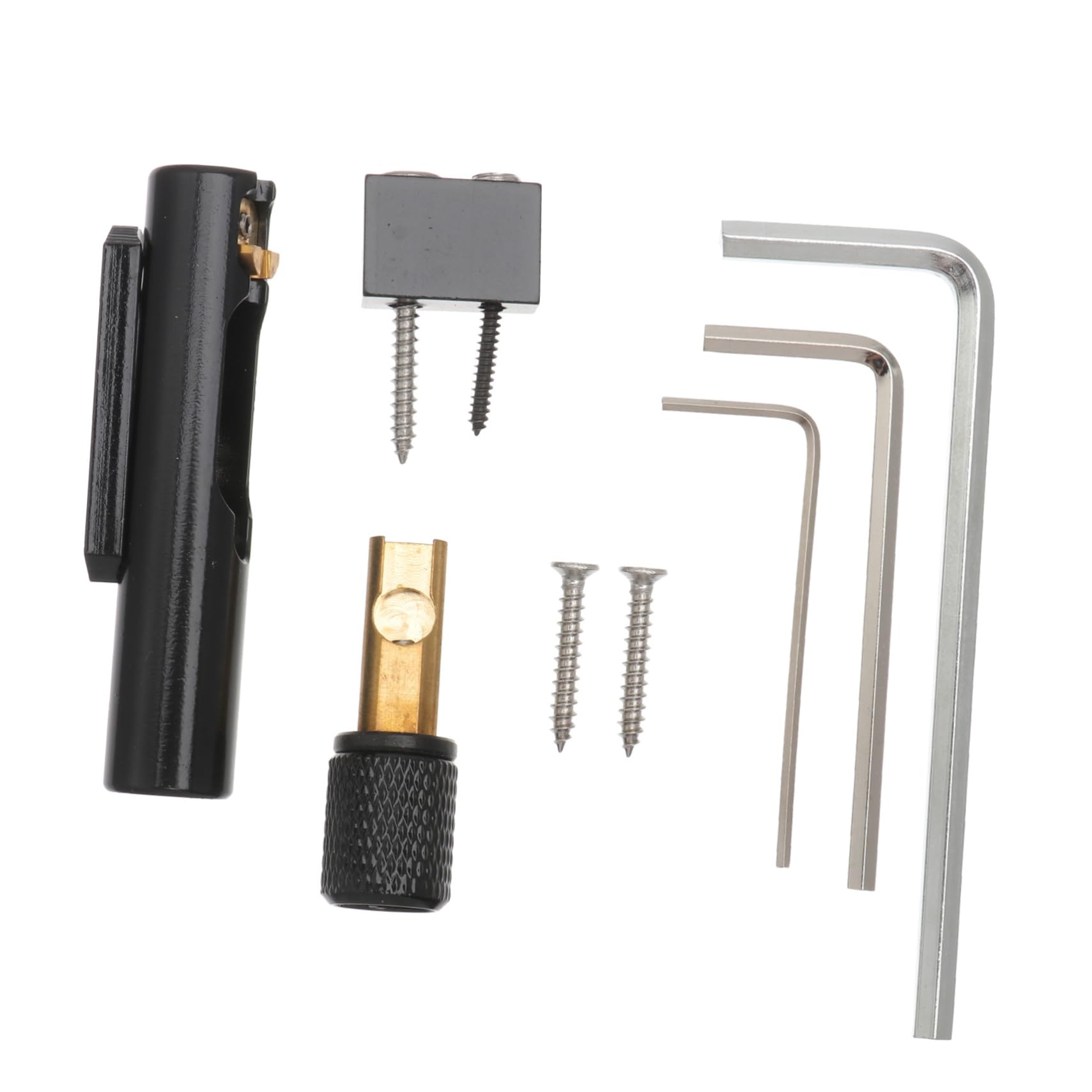 Ponte senza Testa per Basso Ga1121 Nero 5 Corde Metallo | Ricambio per Bassi e Chitarre Elettriche, Modello Ga1121, Facile da Usare, Set Singolo Rotondo