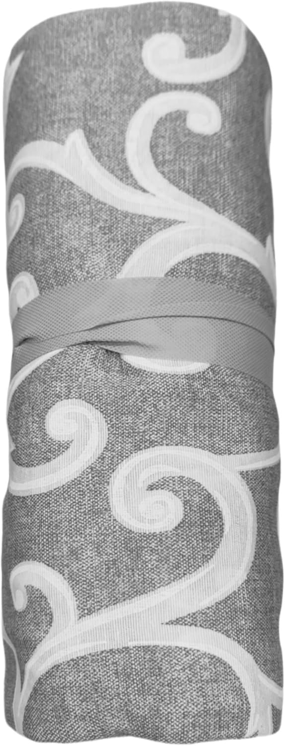 Gran Foulard Multiuso, Made in Italy - Copridivano e Copriletto Fantasia Elegante - Telo Arredo Copritutto con Tessuto Resistente e Traspirante in Cotone e Poliestere (Grigio Giulia, 260x280)